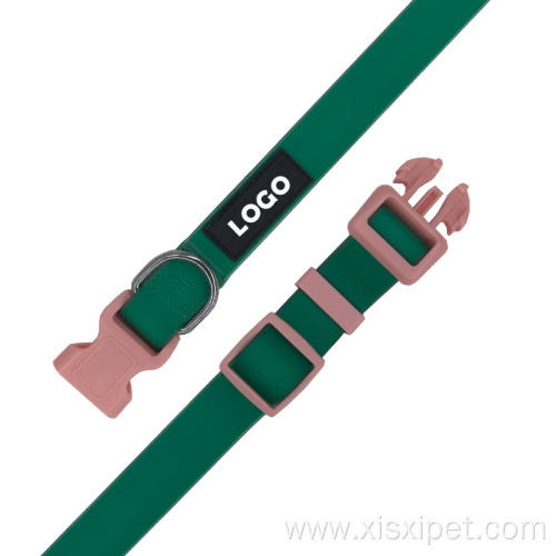 Soft Rubber Dog Collar Ajustable Custom Logo Waterproof